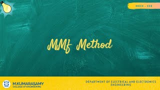 Famous MMF Method | | Electrical and Electronics Engineering | MKCE Wealth
