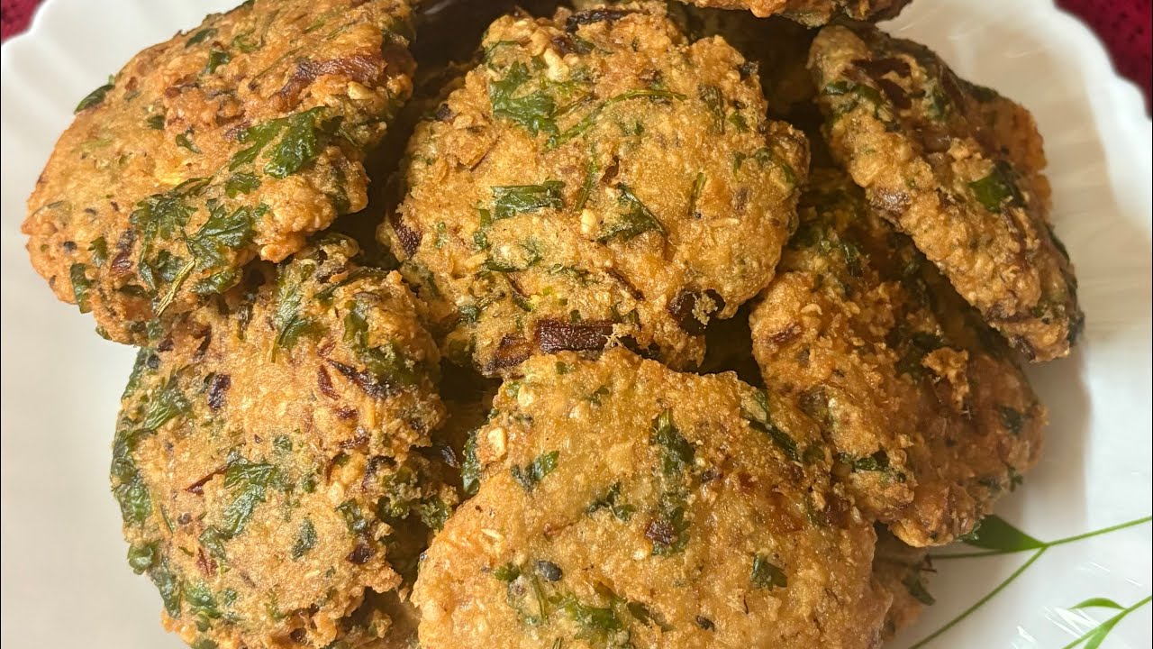 My Village Style Healthy Tasty Kothimeera Vada/#instagram #nellorecookingchannel 