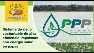 Riego solar eficiente para papas PPP Seminario Dia de la Papa 2025