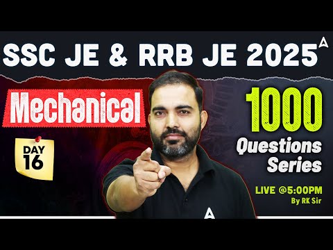 SSC JE 2025 | Mechanical Engineering Full Course ⚙️ | By RK Sir | Complete Playlist