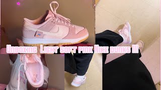 Unbox Light soft pink Nike Dunks w me!!! |Flight Club screenshot 5