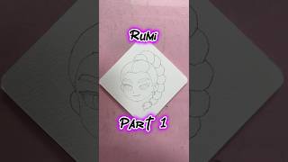 Sketching RUMI from K-Pop Demon Hunters! ✍️✨ Part 1 #demonhunters #kpopdemonhunters #rumi