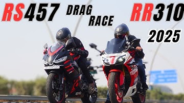 New 2025 Apache RR310 vs Aprilia RS457 Drag Race | The UP46 Rider |