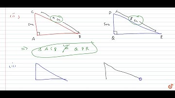 Given below are measurements of some parts of two triangles. Examine whether the two triangles a...