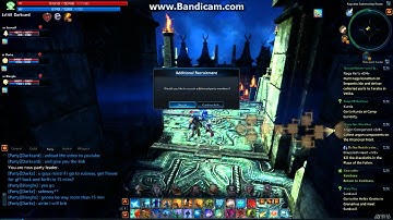 TERA problem bug with the recruit new poeple