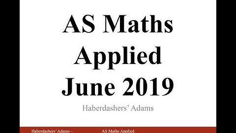 AS Maths - 2019 - Applied - Q6