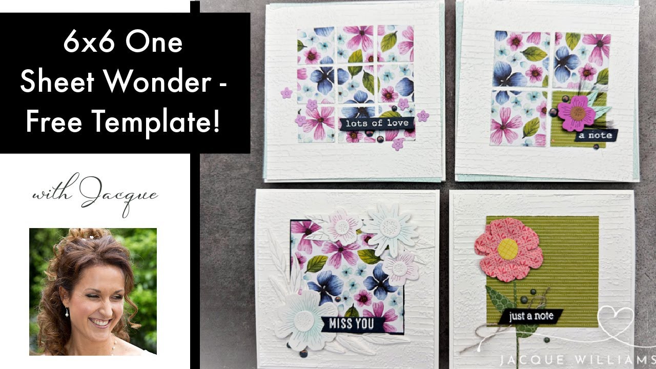 6x6 One Sheet Wonder - Squares - Free Template! - YouTube