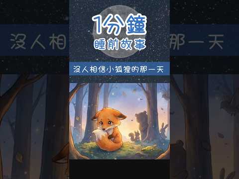 【1分鐘睡前故事】沒人相信小狐狸的那一天｜誠實與信任的故事｜睡前故事 #bedtimestories