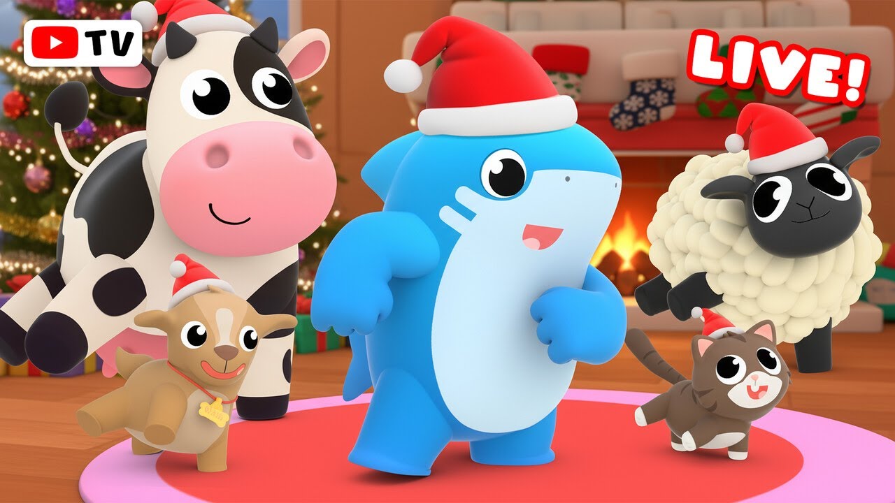 🔴🎄 LIVE | Shark Academy Christmas Special! Baby Sharks Discover Christmas ✨