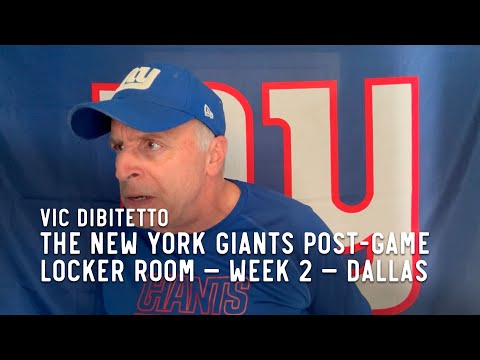 The New York Giants Post-Game Locker Room — Week 2 — Dallas
