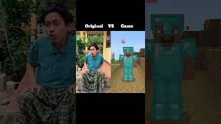 Original VS Game - Bapak Ketawa Bebek #minecraft #funny #shorts