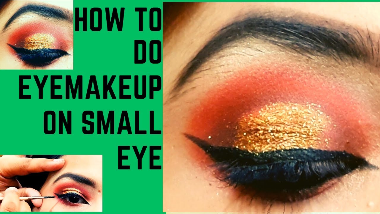 red and golden colour eye makeup bridal eye makeup step by step eyemakeup kaisy krty hain