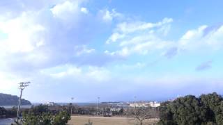 20141216雲の動き 強風の雨から晴れへ
