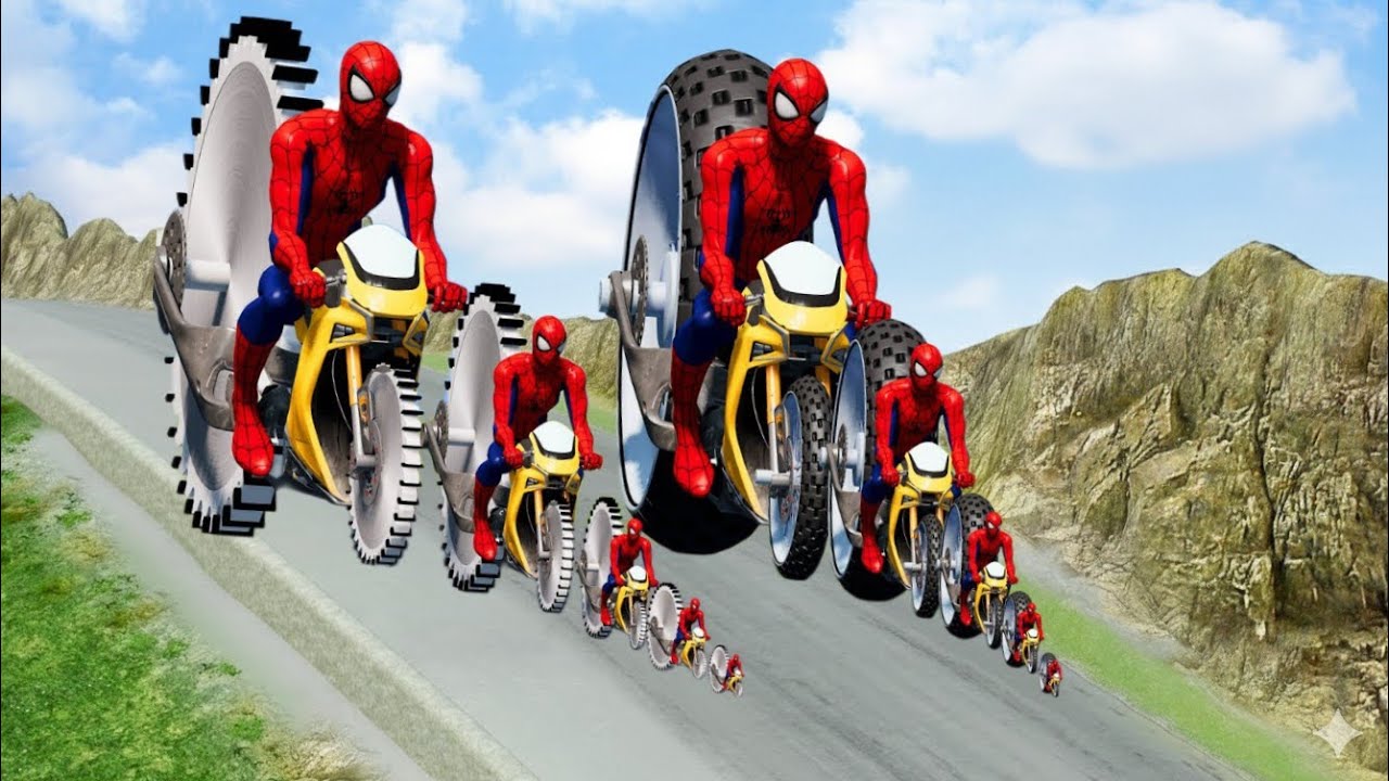 Big & Small McQueen vs Chick Hicks vs Tow Mater vs King Dinoco vs Duch Hudson - BeamNG.Drive