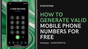 HOW TO GENERATE RANDOM PHONE NUMBERS