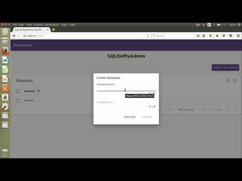 How to create a database in SQLite MyAdmin - Android