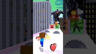 Steve VS SuperHeroes funny animation Control Rage Run #steve #minecraft #minecraftanimation