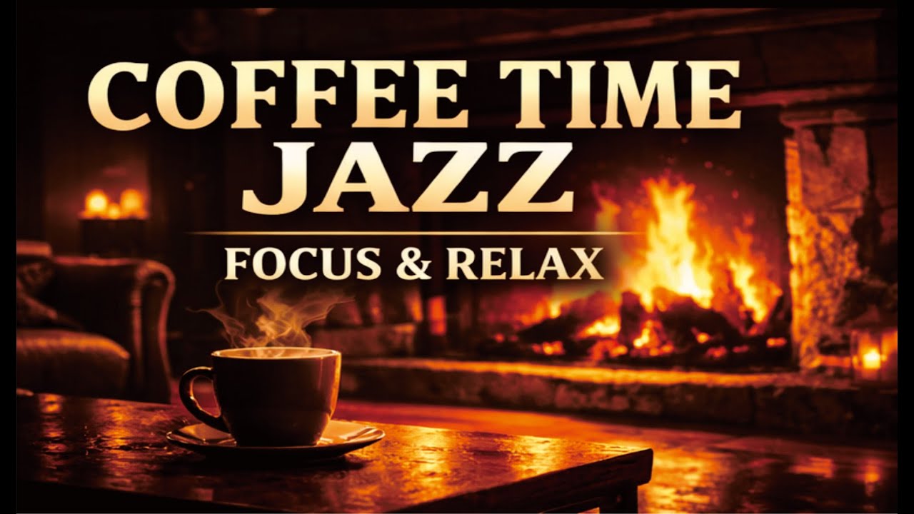 LIVE Coffee Shop Smooth Jazz ☕ Cozy Fireplace Jazz for Focus, Work & Relax