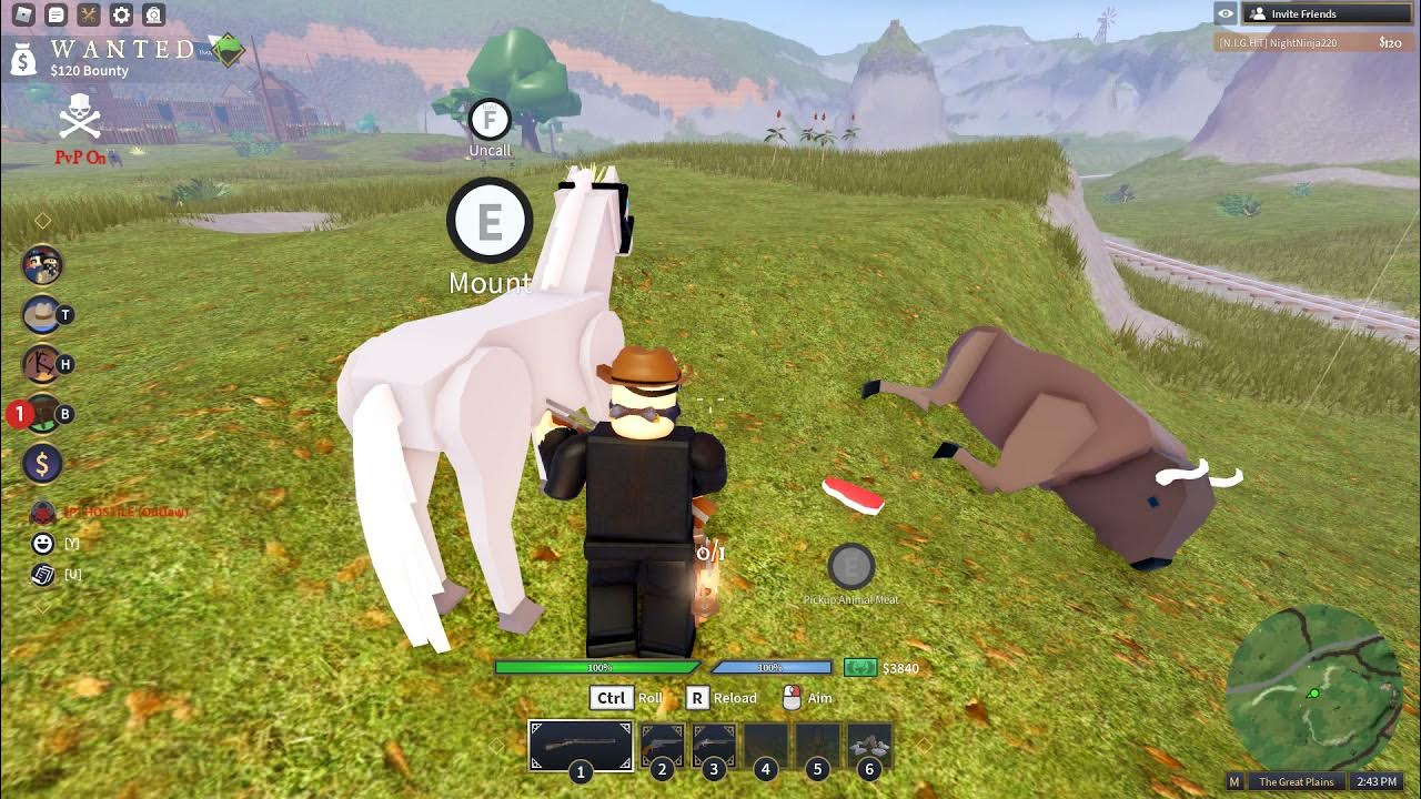 How to get the best horse in the game easy! (Mustang) The Wild West Roblox YouTube