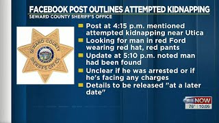 Facebook post outlines attempted kidnapping