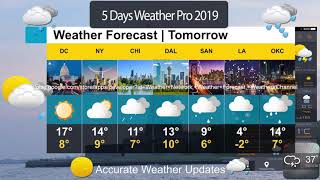 5 Day Weather Forecast Widget Live Weather Channel Pro Promo screenshot 5