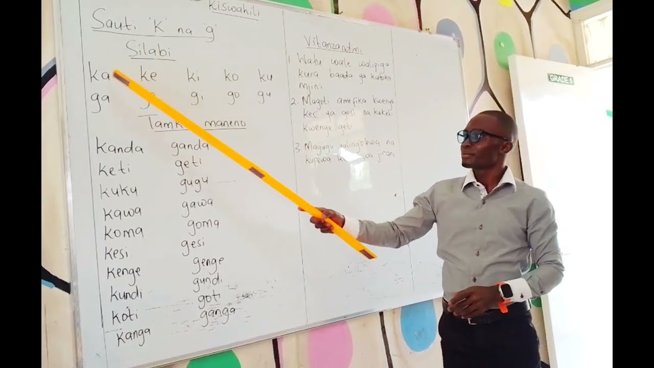 Sauti /k/ na /g/ Kiswahili Gredi ya Nne CBC Curriculum