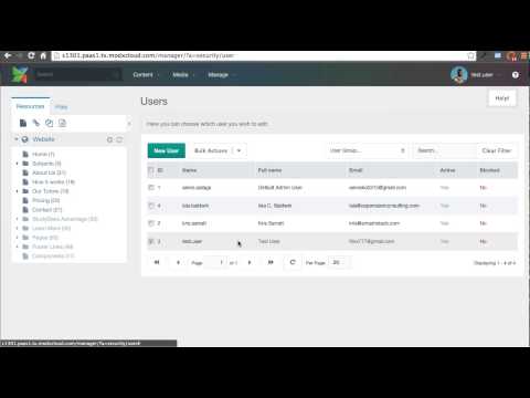 MODX Tutorials - setting up new users