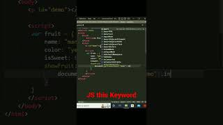 JS this keyword | this keyword | keyword | js this keyword in function #shorts #ytshorts #shortvideo