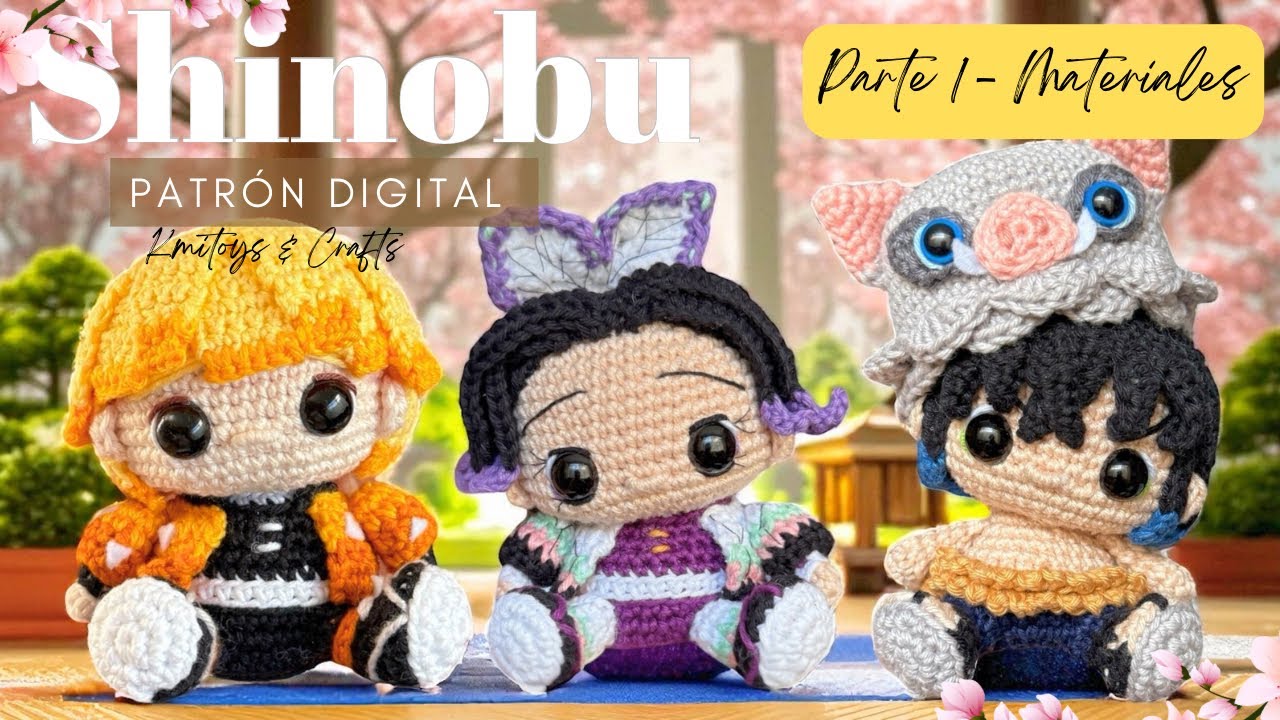 DEMON SLAYER amigurumi - SHINOBU a Crochet | Parte 1 Materiales