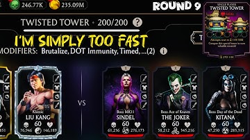 Fatal Twisted Tower Boss Battle 100,180 & 200 Fight + Rewards MK Mobile | Klassic Liu Kang🔥