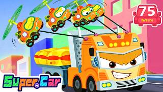High-Flying Sky Adventure ✈️ Daring Car Stunts | Rescue Car &amp; Kids Cartoons | SuperCar