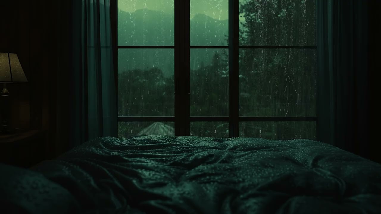 Midnight Rainfall in a Quiet Forest 🌲 No Ads | Cozy Sleep Atmosphere