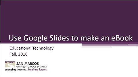 ebooks using Google Slides
