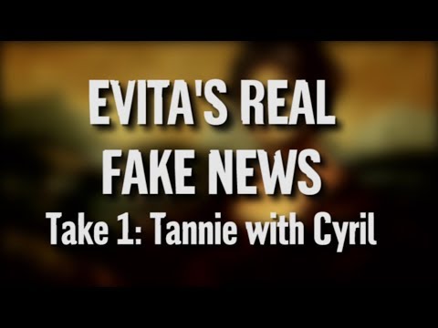 EVITA'S REAL FAKE NEWS Take 1: Tannie Evita Bezuidenhout with Cyril Ramaphosa