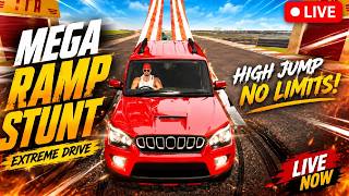 🔴🚨 MEGA RAMP STUNT LIVE 🔥 Red SUV Ka Dangerous High Jump 😱 | Extreme Car Stunt Gameplay screenshot 3