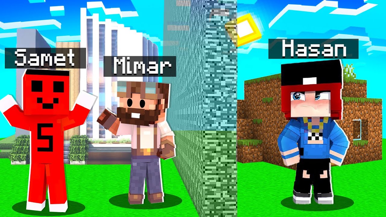 HASANI YAPI KAPIŞMASINDA PRO MİMAR İLE TROLLEDİM !! - Minecraft