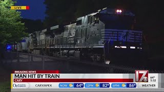 Man suffers life-threatening injuries after getting hit by train
