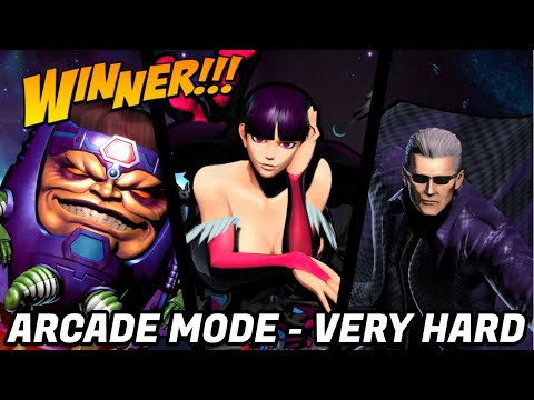 UMVC3 - ARCADE MODE - MODOK/MORRIGAN/WESKER!