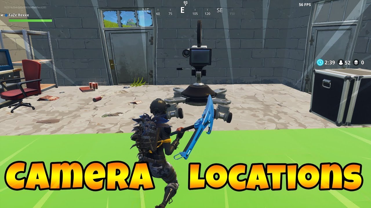 DANCE IN FRONT OF 7 DIFFERENT FILM CAMERAS FORTNITE WEEK 2 CHALLENGE MAP