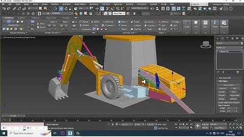 3dsMax Tutorials, Tutorial on 3D Modeling a JCB Construction Machine from Scratch in 3dsmax. Part 11