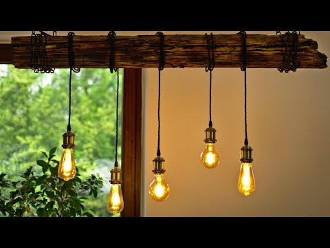 Video: Lampe Im Loft-Stil (32 Fotos): Ein Kronleuchter Aus Wasserpfeifen Mit Eigenen Händen, Eine Pendel- Oder Wandlampe Aus Holz