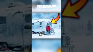 Building a Secret Shelter Under Deep Snow | Real Survival Experience ASMR #survival #bushcraft...