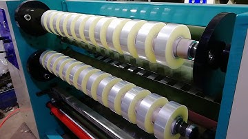 260m/minute High cutting speed 1300mm Adhesive transparent tape BOPP jumbo roll cutting machine