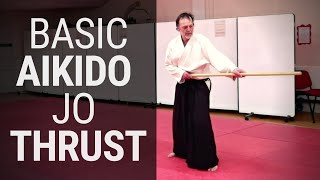 1st Jo Suburi - Basic Aikido thrust with a staff