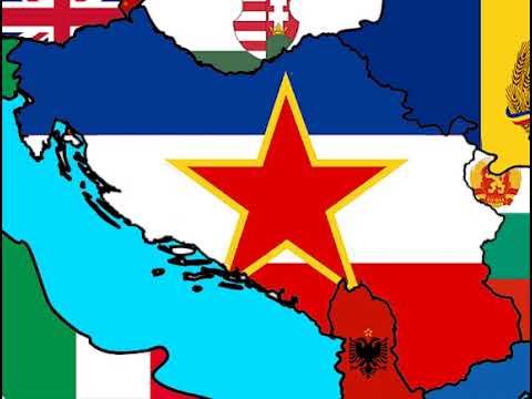 Greater Yugoslavia Flag Map