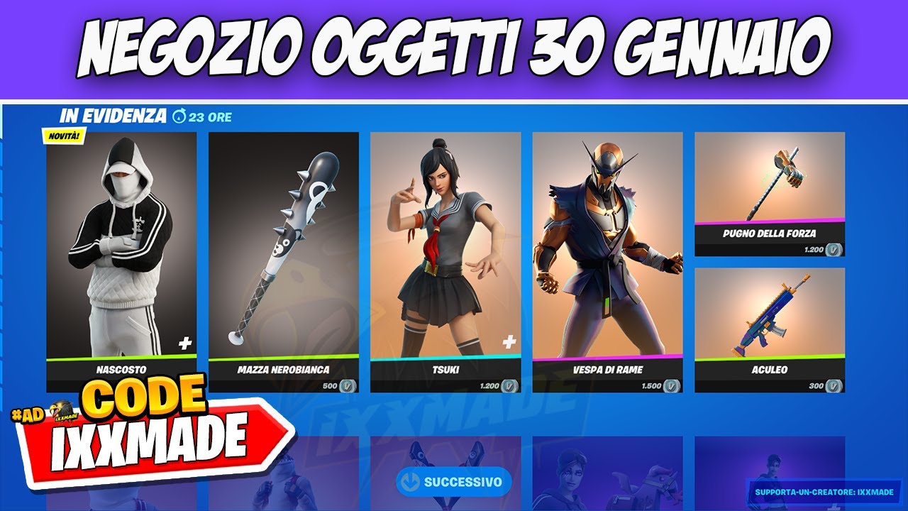 Fortnite Negozio Oggetti Oggi 30 gennaio 2022 | Negozio Oggetti 30.01.22 Hardigatti