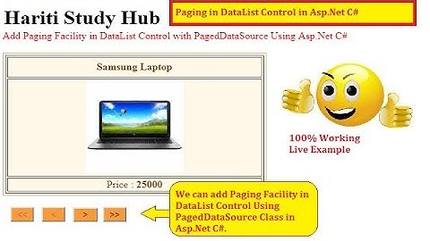 Add Paging in DataList Control with PagedDataSource Using Asp.Net C# | Hindi | Free Online Classes