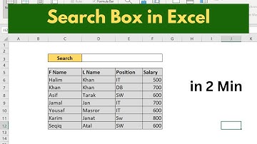 How to Create a Search Bar in Excel (in two minutes)