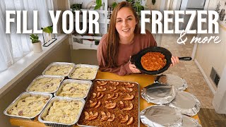 🥦🍅Freezer Meal Prep! Fill Your Freezer & More