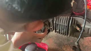 Rs 125 carb converted to clutching using clutch kit assembly installation 2minutes Timelapse #RS125